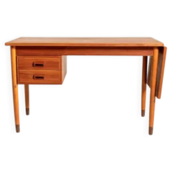 Bureau en teck scandinave avec une extension pliante, années 1950/1960