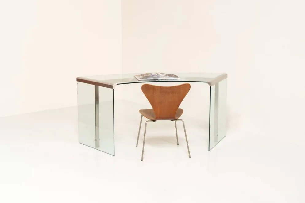 Bureau en verre "President" par Gallotti & Radice