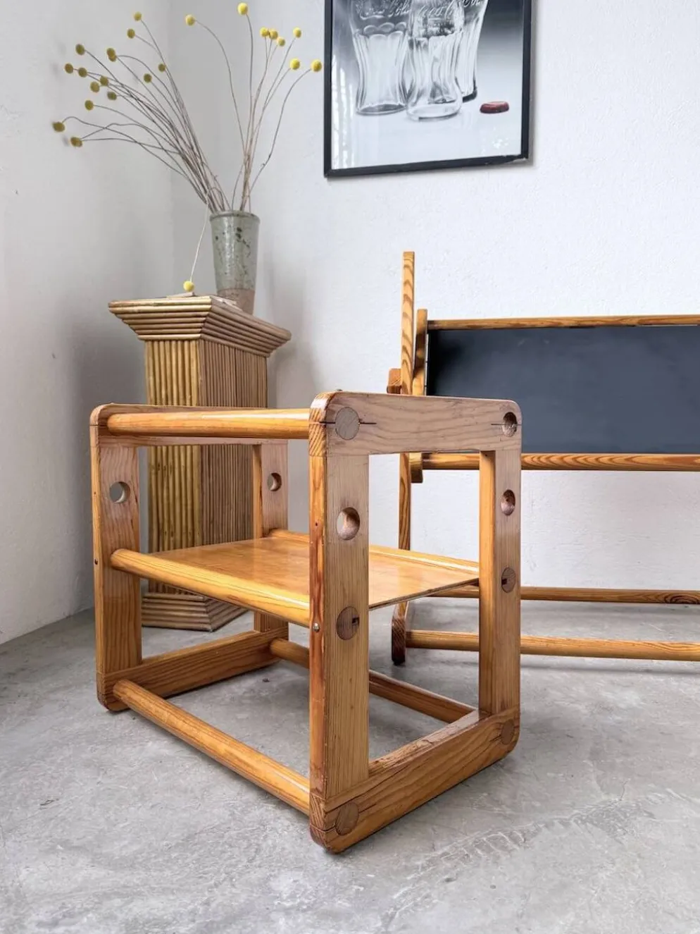 Bureau et chaise enfant pin Bauhaus