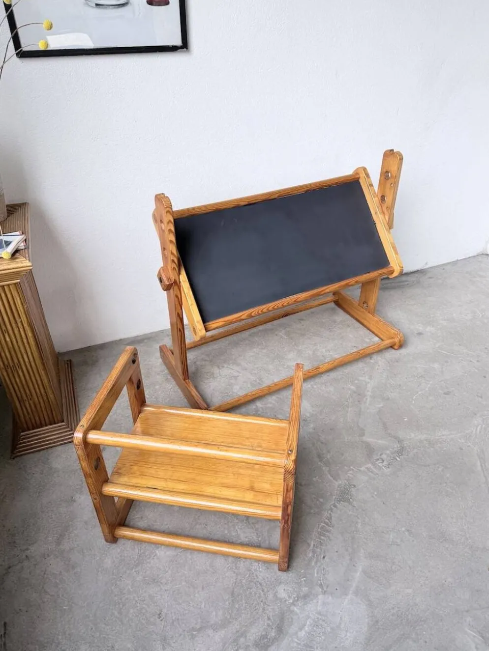 Bureau et chaise enfant pin Bauhaus
