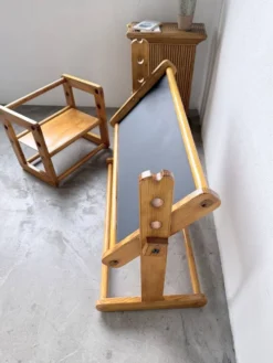Bureau et chaise enfant pin Bauhaus