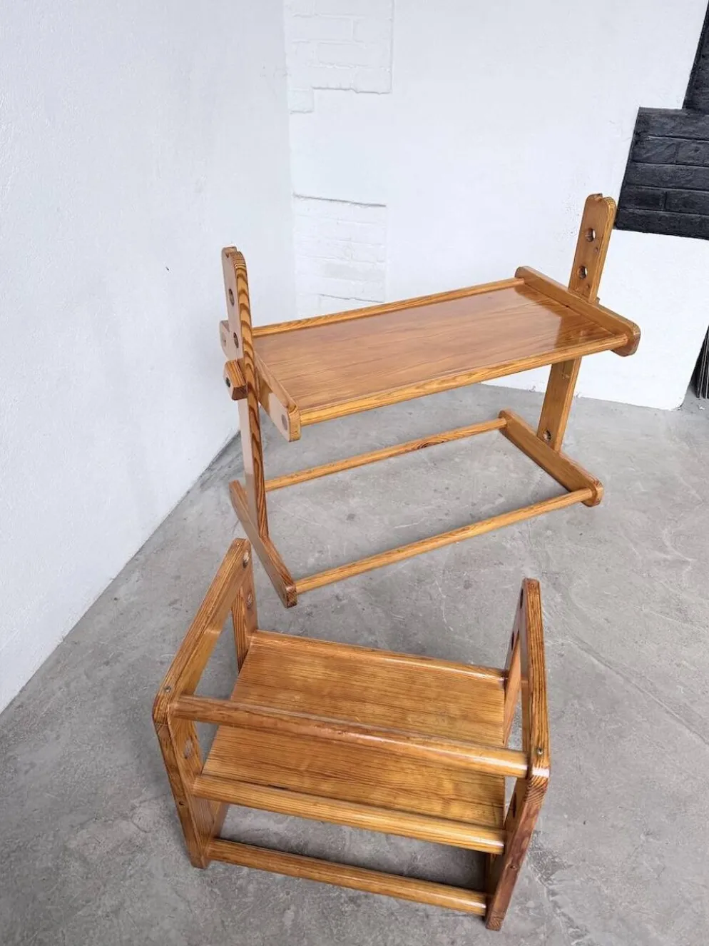 Bureau et chaise enfant pin Bauhaus