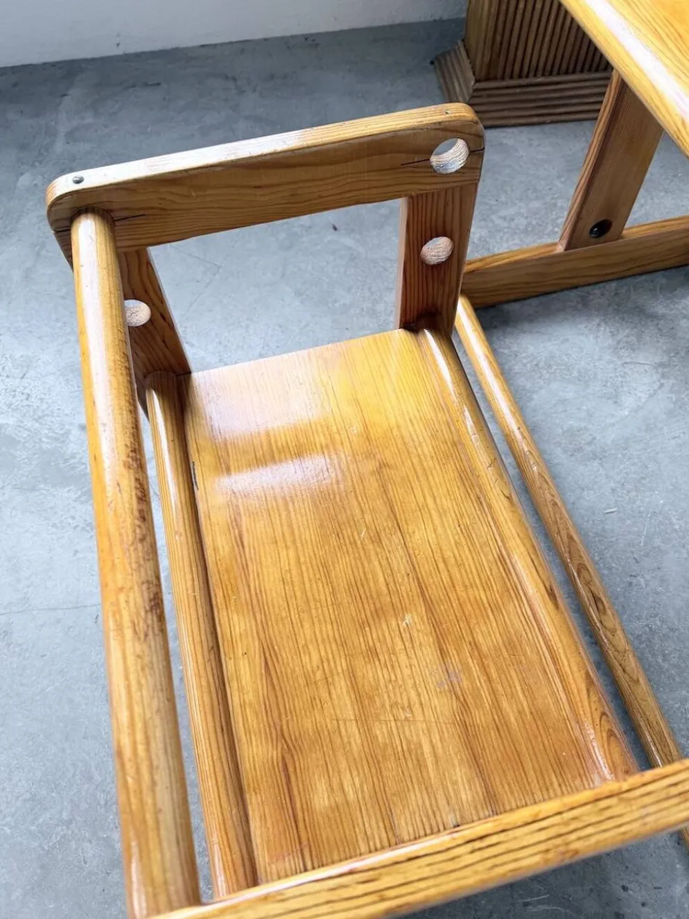 Bureau et chaise enfant pin Bauhaus