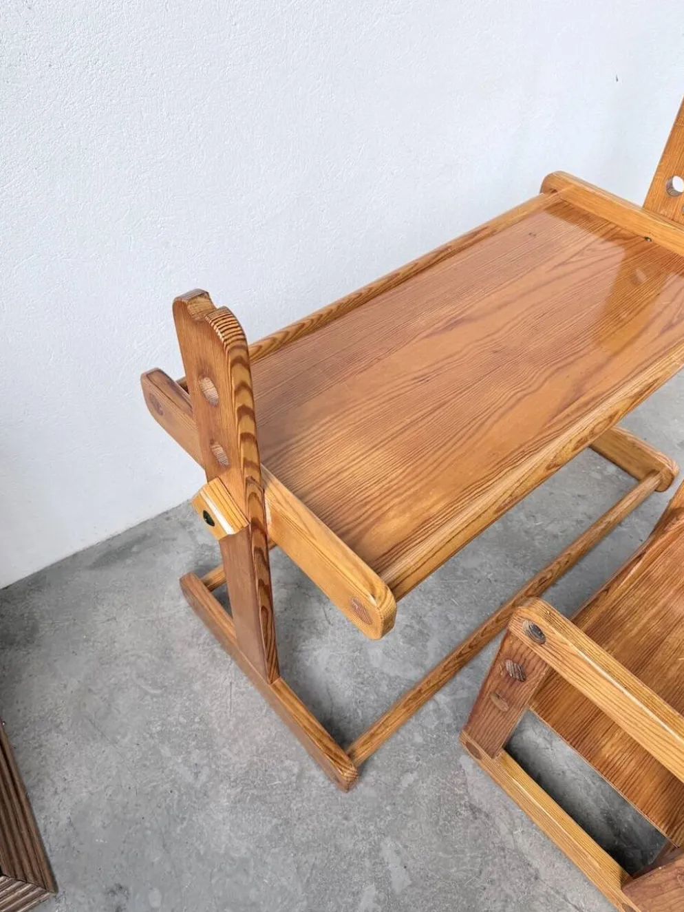 Bureau et chaise enfant pin Bauhaus