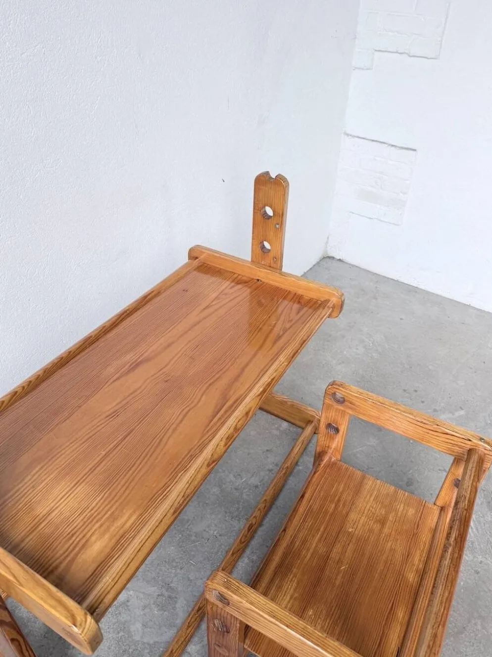 Bureau et chaise enfant pin Bauhaus
