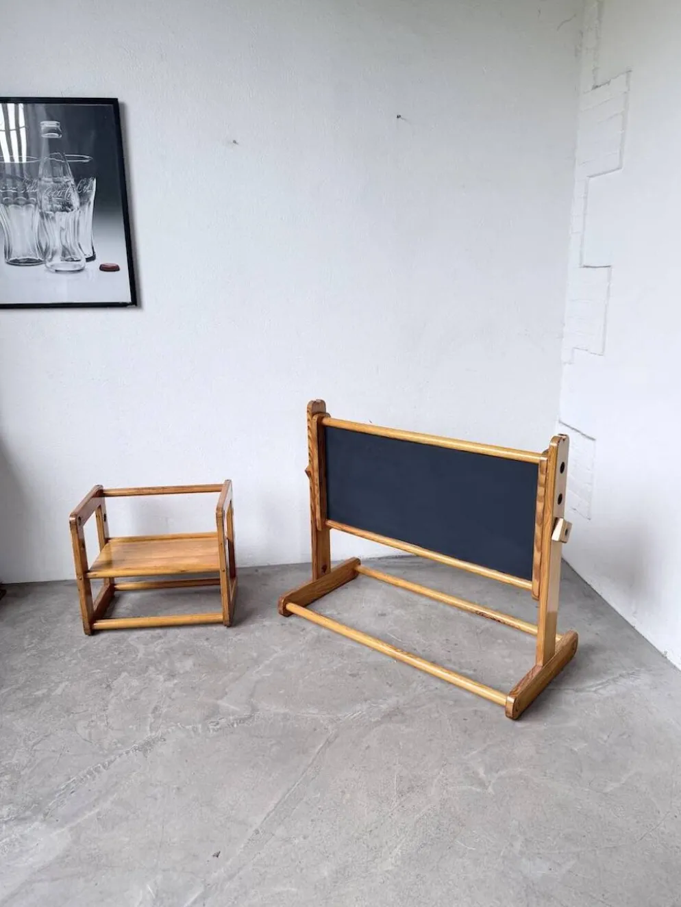 Bureau et chaise enfant pin Bauhaus