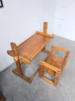 Bureau et chaise enfant pin Bauhaus