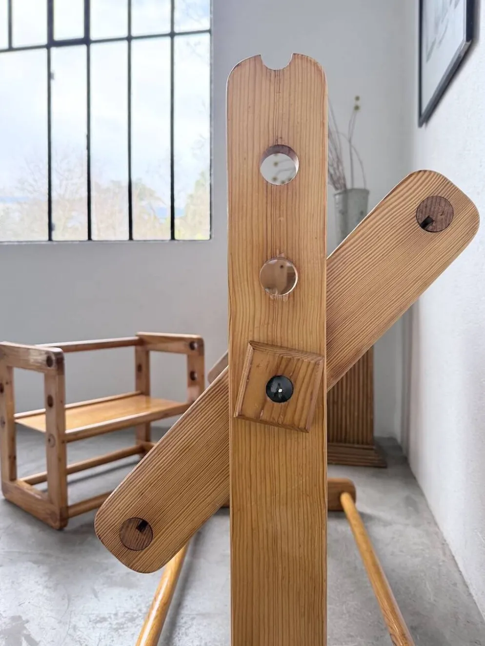 Bureau et chaise enfant pin Bauhaus