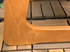 Bureau et chaises traîneau enfants en bois et formica 1970