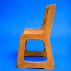 Bureau et chaises traîneau enfants en bois et formica 1970