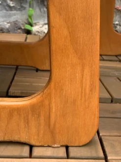 Bureau et chaises traîneau enfants en bois et formica 1970