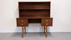 Bureau et son étagère amovible de style scandinave en teck, RDA vers 1960