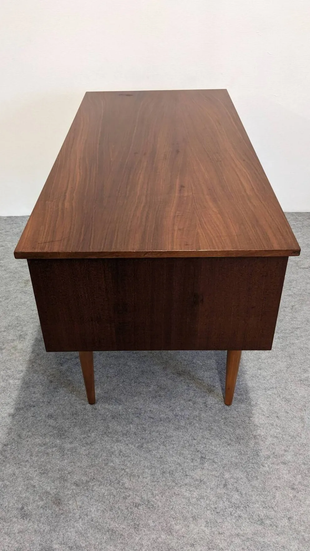 Bureau et son étagère amovible de style scandinave en teck, RDA vers 1960