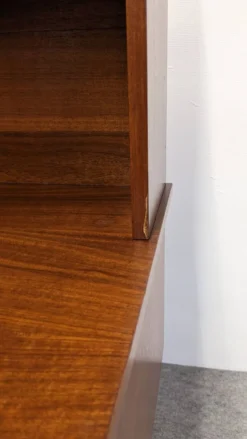 Bureau et son étagère amovible de style scandinave en teck, RDA vers 1960