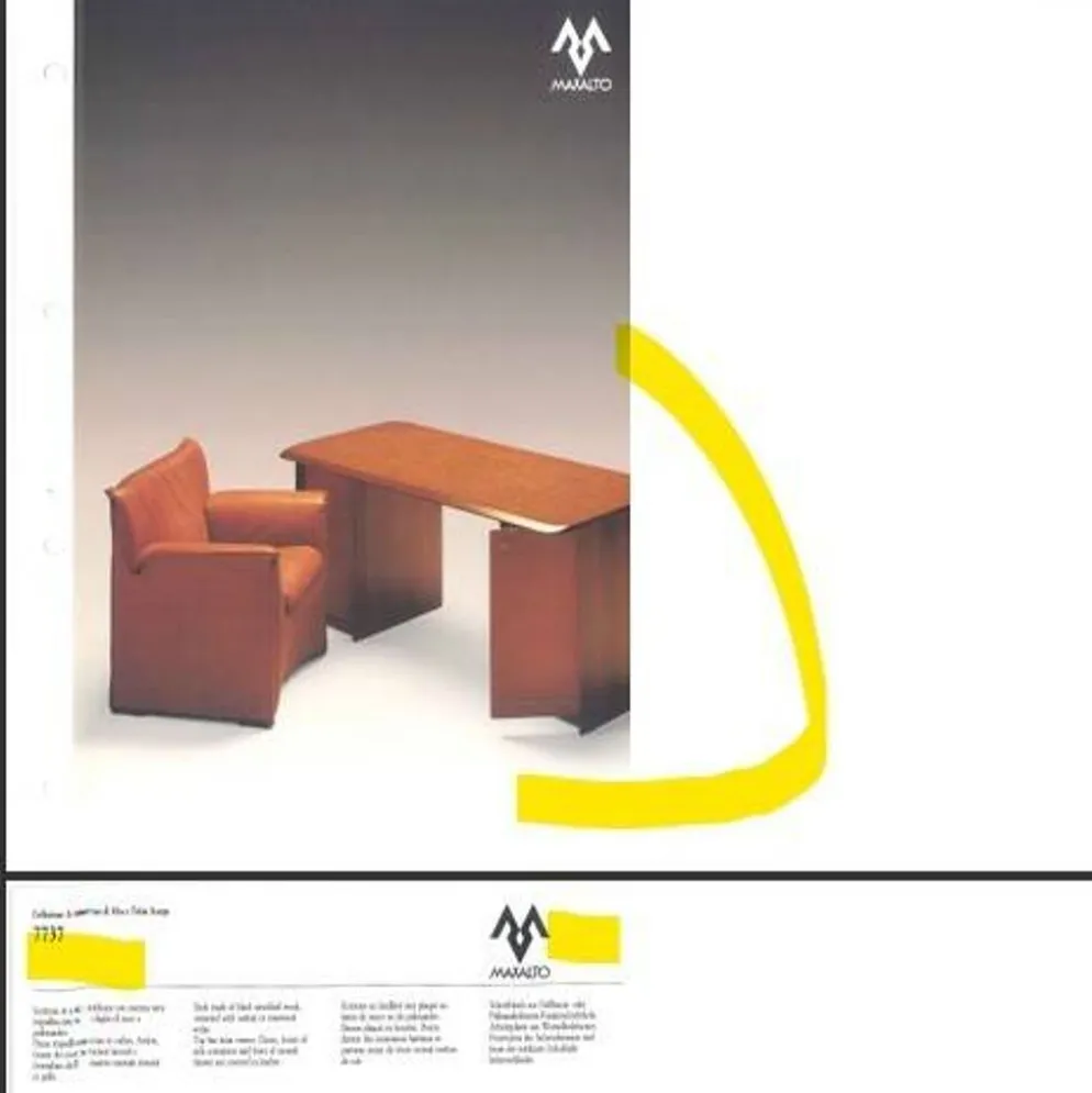 Bureau exécutif "Artona" en noyer de Afra & Tobia Scarpa pour Maxalto 1975