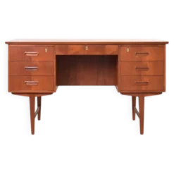 Bureau exécutif en teck danois de style mid-century moderne, années 1960