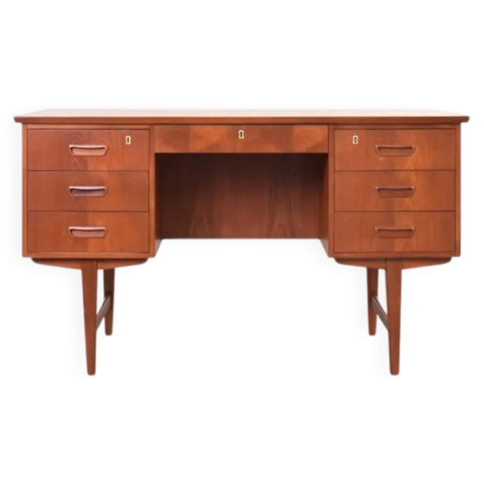 Bureau exécutif en teck danois de style mid-century moderne, années 1960