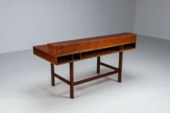Bureau Flip-Top Partners en rosewood de Peter Lovig, Lovig, Danemark, 1960.