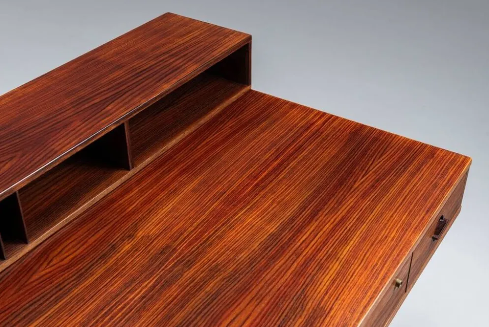 Bureau Flip-Top Partners en rosewood de Peter Lovig, Lovig, Danemark, 1960.