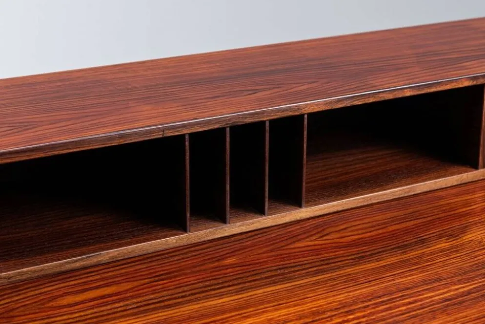 Bureau Flip-Top Partners en rosewood de Peter Lovig, Lovig, Danemark, 1960.