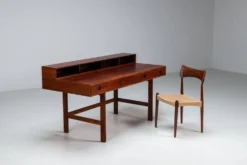 Bureau Flip-Top Partners en rosewood de Peter Lovig, Lovig, Danemark, 1960.