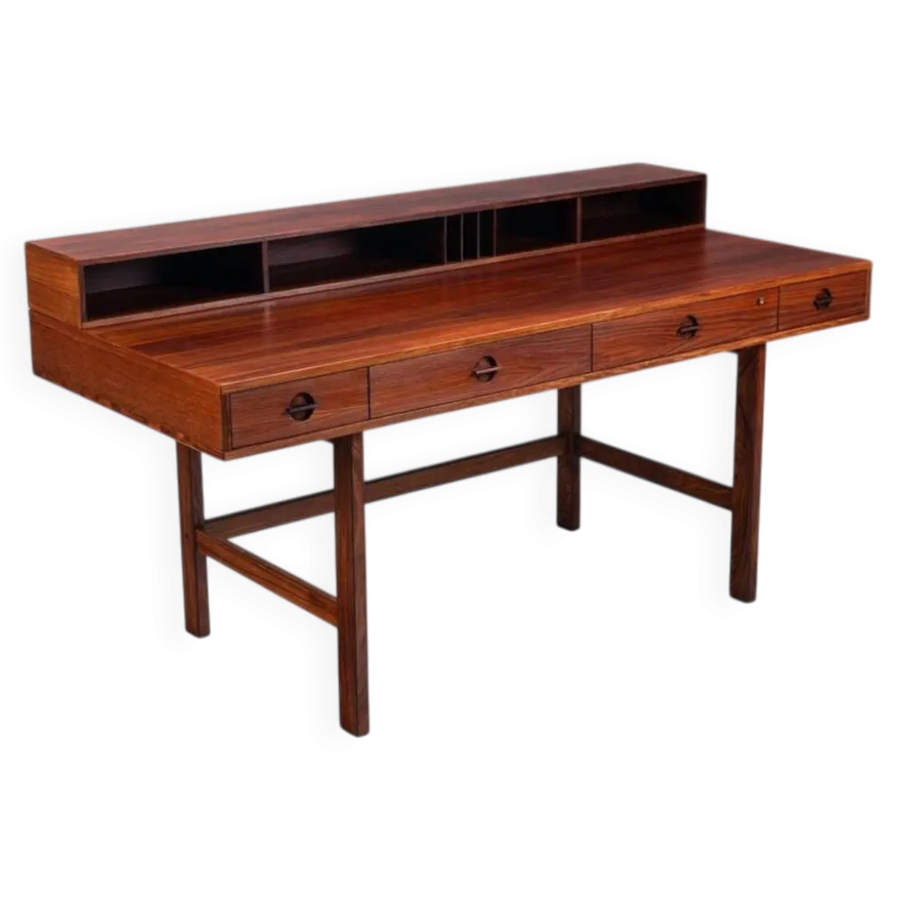 Bureau Flip-Top Partners en rosewood de Peter Lovig, Lovig, Danemark, 1960.