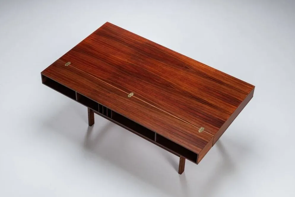 Bureau Flip-Top Partners en rosewood de Peter Lovig, Lovig, Danemark, 1960.