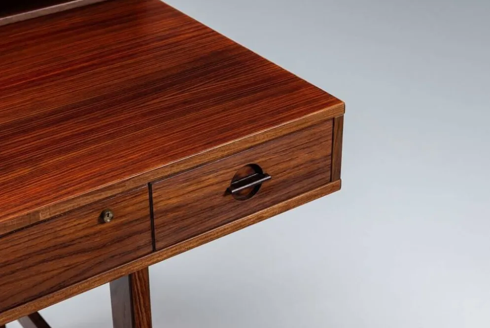 Bureau Flip-Top Partners en rosewood de Peter Lovig, Lovig, Danemark, 1960.