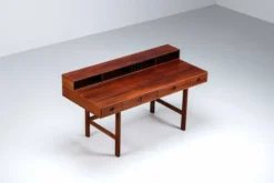 Bureau Flip-Top Partners en rosewood de Peter Lovig, Lovig, Danemark, 1960.