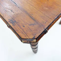 Bureau français faux bambou en pin - Début du 20ème siècle