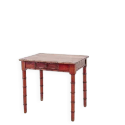 Bureau français faux bambou en pin - Début du 20ème siècle