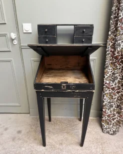 Bureau à gradin ancien noir (rénové)