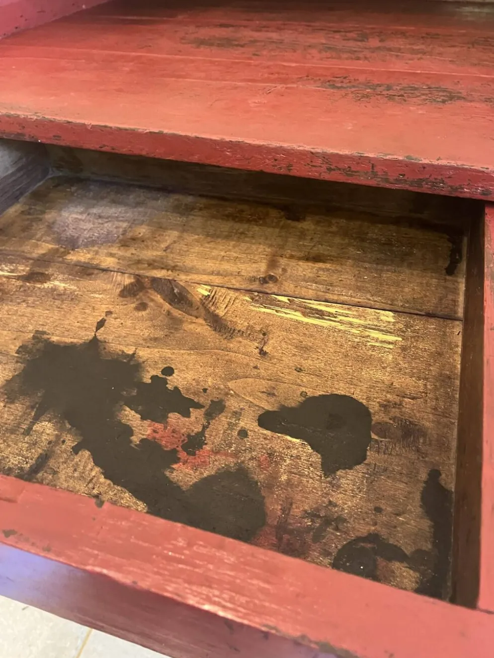 Bureau à gradins ancien en chêne massif