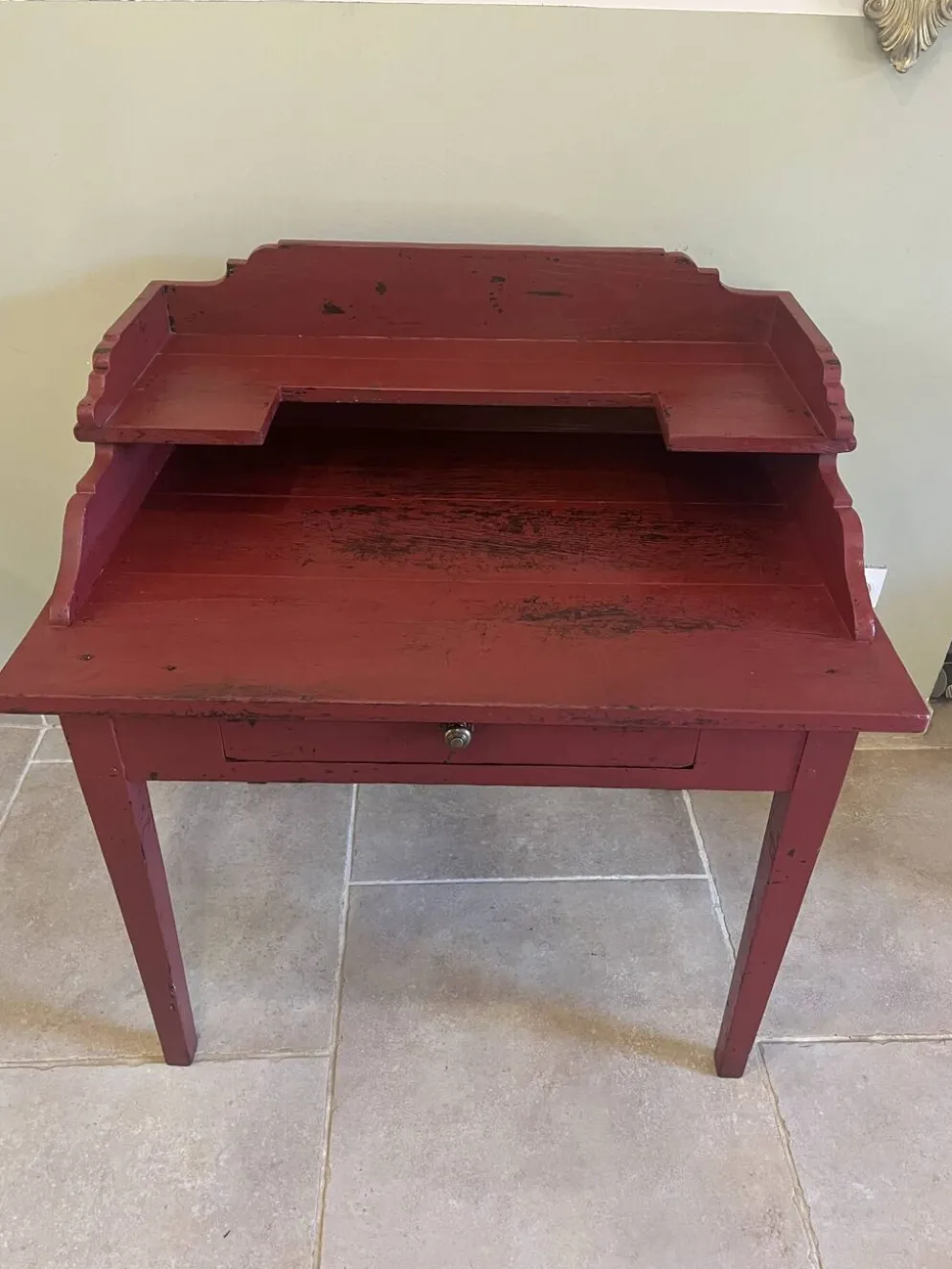 Bureau à gradins ancien en chêne massif