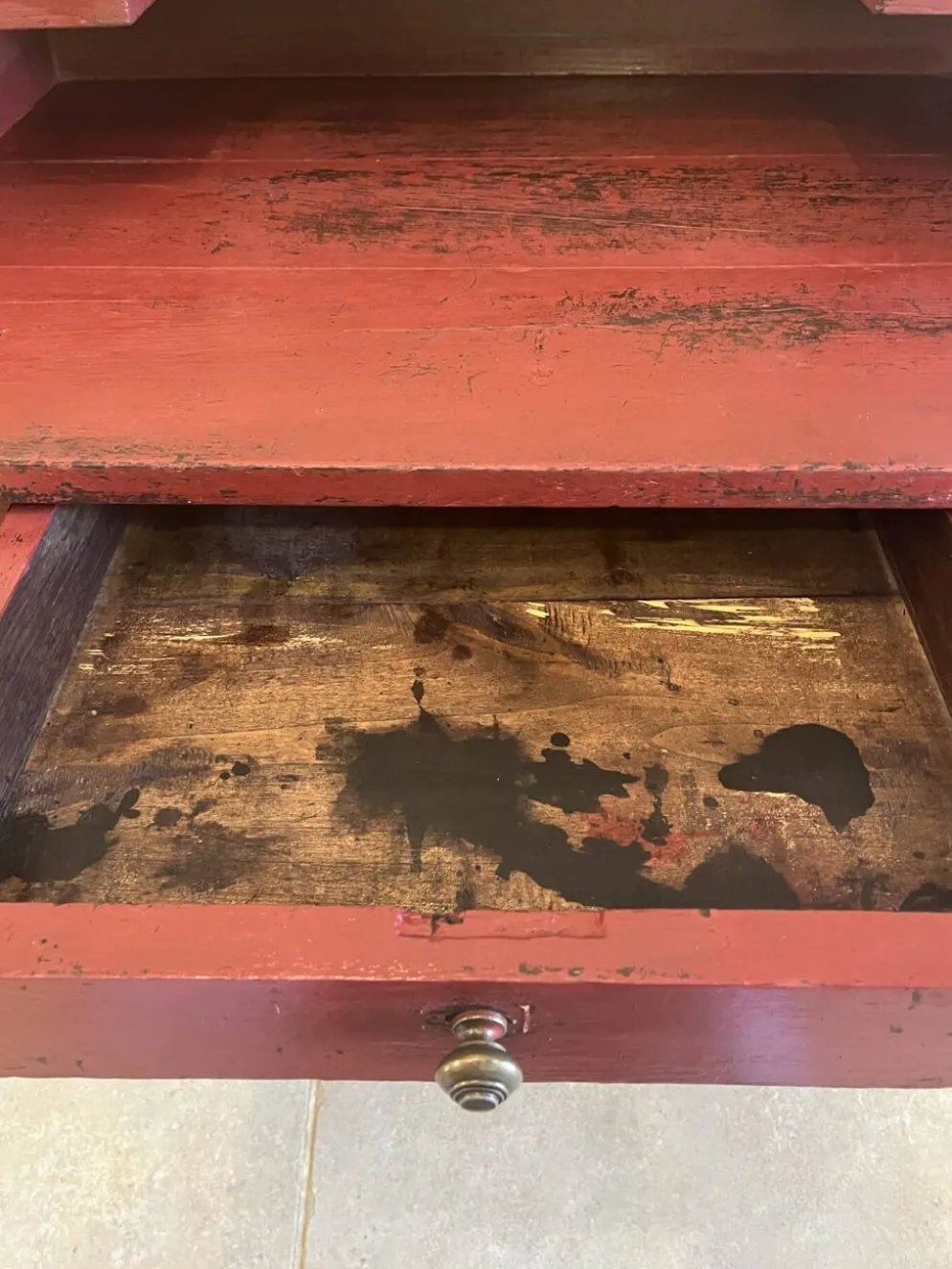 Bureau à gradins ancien en chêne massif