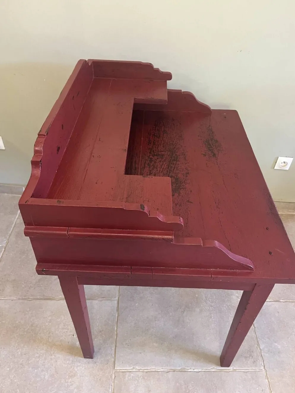 Bureau à gradins ancien en chêne massif