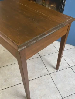Bureau 1 grand tiroir en bois massif chêne 1950 78x58cm