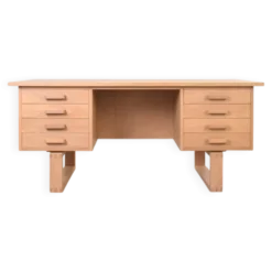 Bureau indépendant en chêne par Torben Valeur et Henning Jensen pour Dyrlund, années 1960.