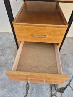 Bureau moderniste vintage design en chêne 1950s