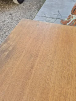Bureau moderniste vintage design en chêne 1950s