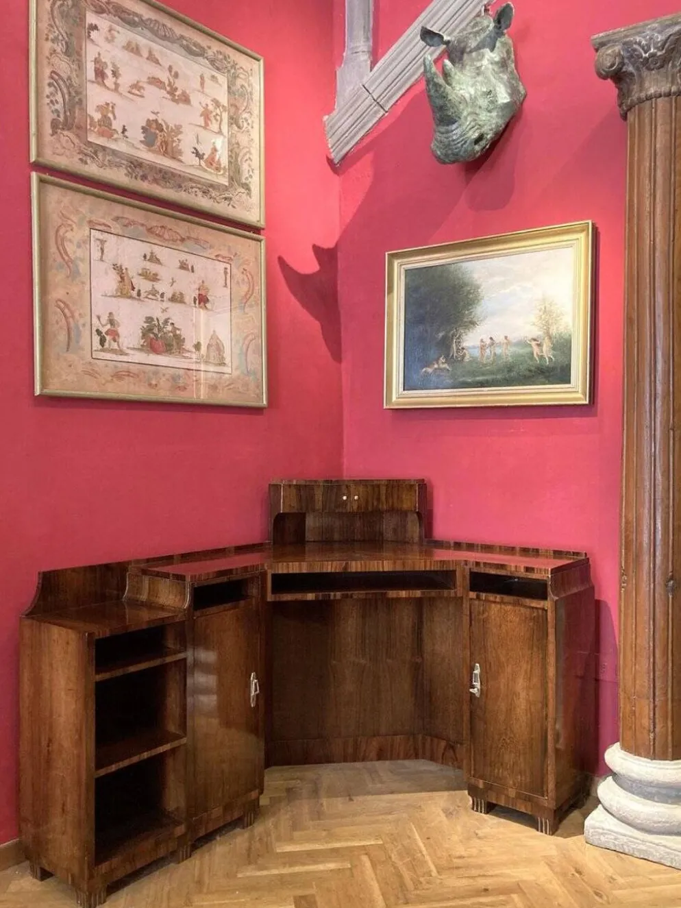 Bureau ou coiffeuse en placage Art Déco, années 1920