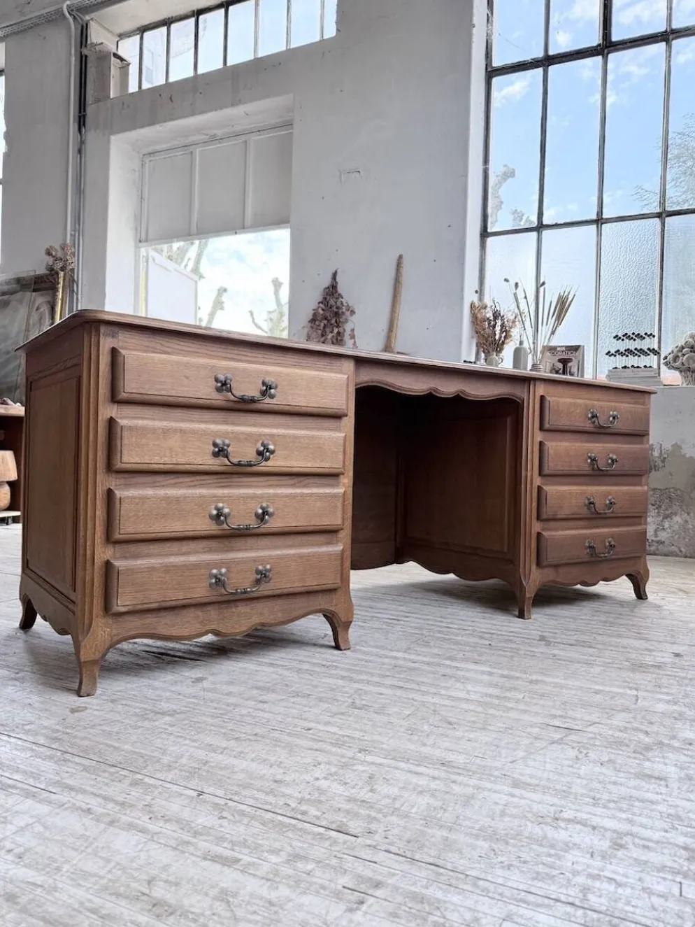 Bureau ou comptoir en chêne 1960