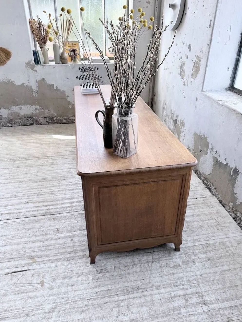 Bureau ou comptoir en chêne 1960