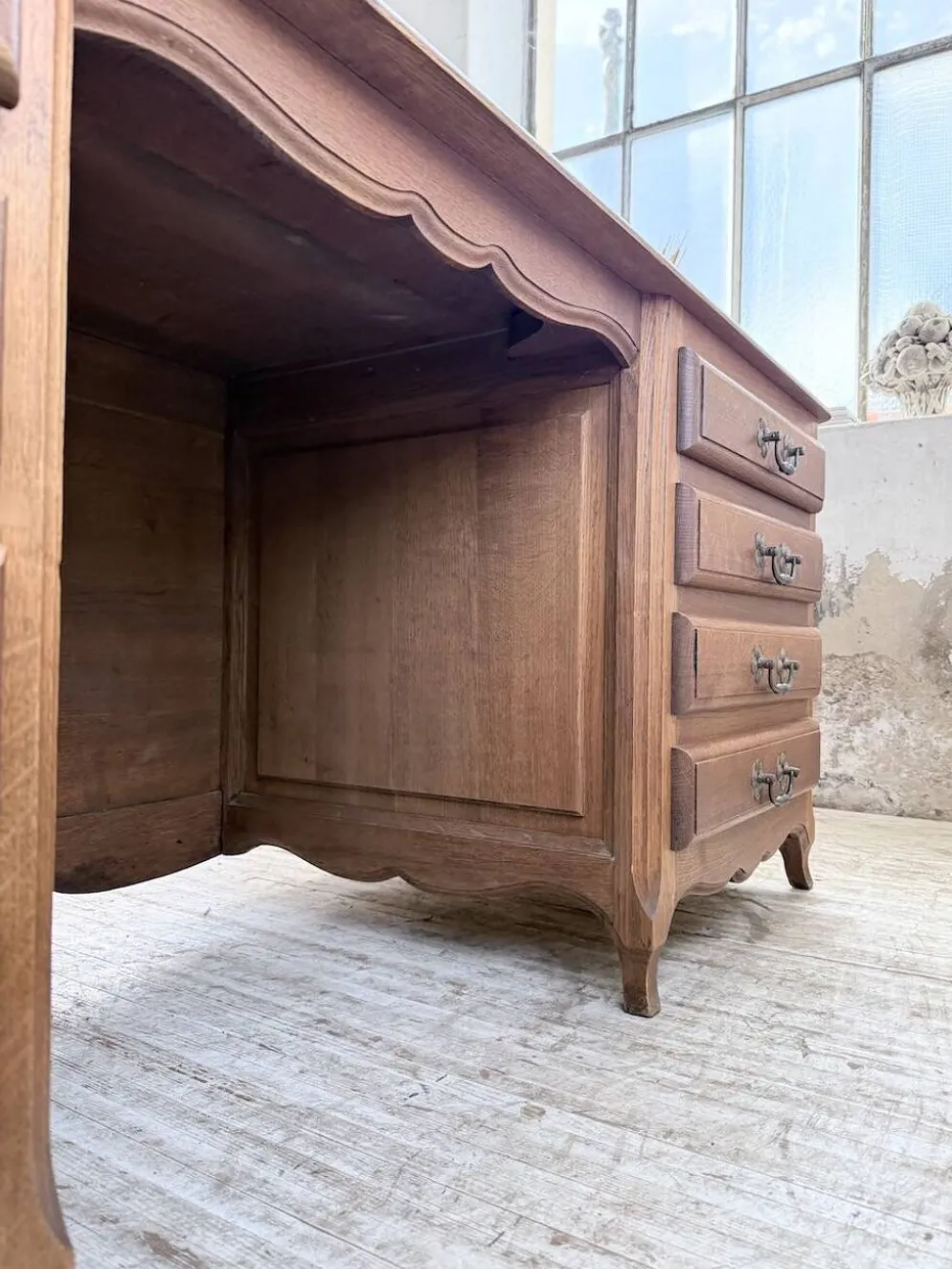 Bureau ou comptoir en chêne 1960