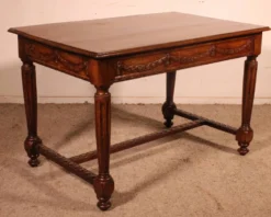 bureau ou table d'époque Louis XVI en chêne -18° siècle