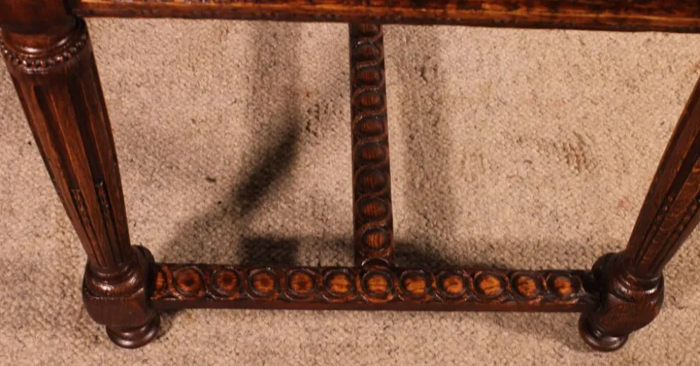 bureau ou table d'époque Louis XVI en chêne -18° siècle
