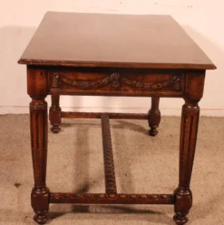 bureau ou table d'époque Louis XVI en chêne -18° siècle