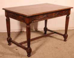 bureau ou table d'époque Louis XVI en chêne -18° siècle