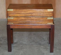 Bureau à pente militaire d'époque victorienne en bois dur