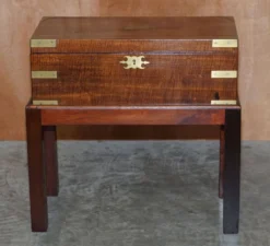 Bureau à pente militaire d'époque victorienne en bois dur